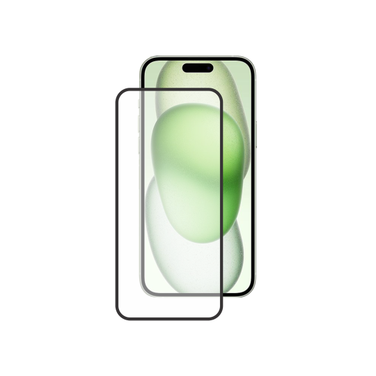 Apple iPhone 15 Plus / 16 Plus - Zaščitno steklo Premium črno do roba - (0,33)