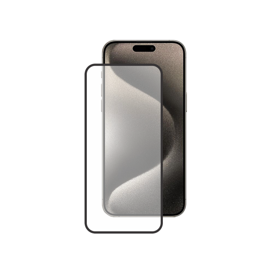 Apple iPhone 15 Pro Max - Zaščitno steklo Premium črno do roba - (0,33)