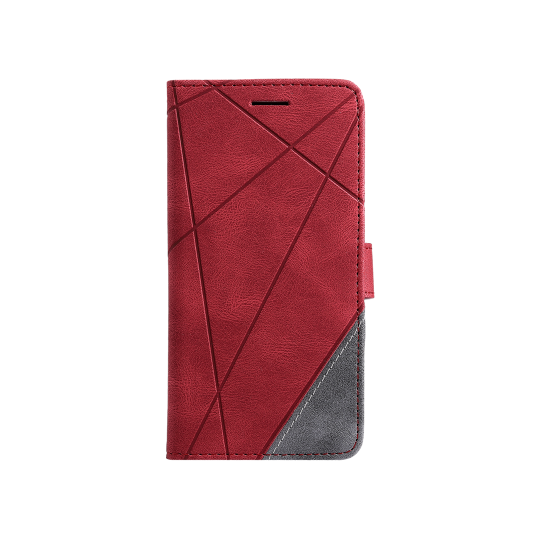 Apple iPhone 15 Plus - Preklopna torbica (WLGO-Lines) - rdeča