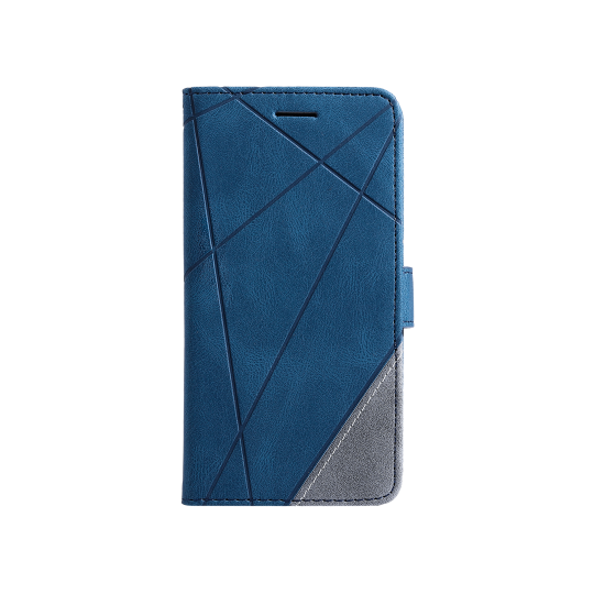 Apple iPhone 15 Pro - Preklopna torbica (WLGO-Lines) - modra