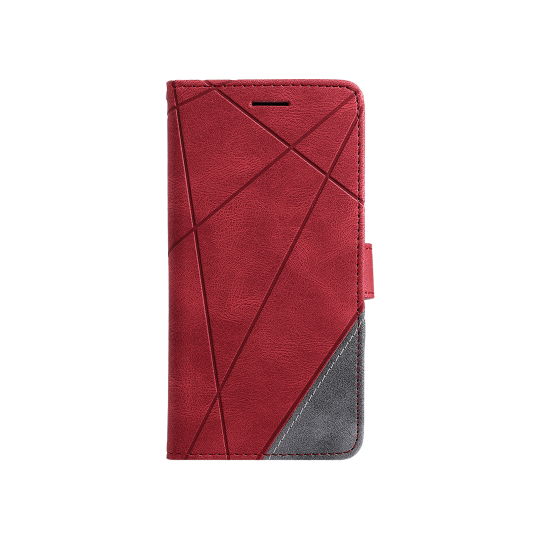 Apple iPhone 15 Pro - Preklopna torbica (WLGO-Lines) - rdeča