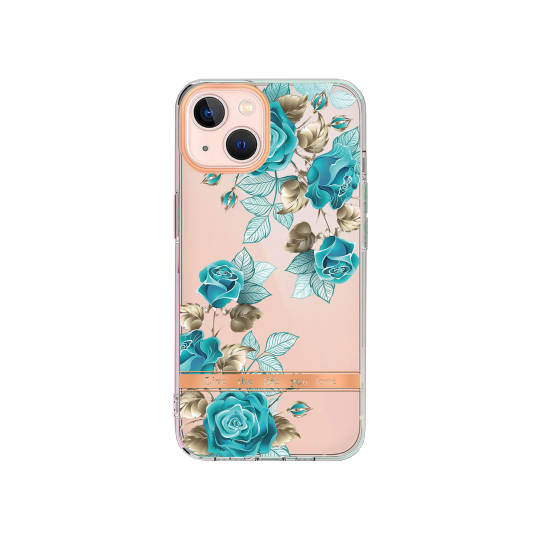 Apple iPhone 15 Plus - Gumiran ovitek (TPUP) - Flowers - moder