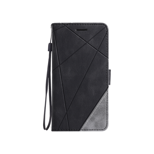 Apple iPhone 6 Plus/6S Plus - Preklopna torbica (WLGO-Lines) - črna