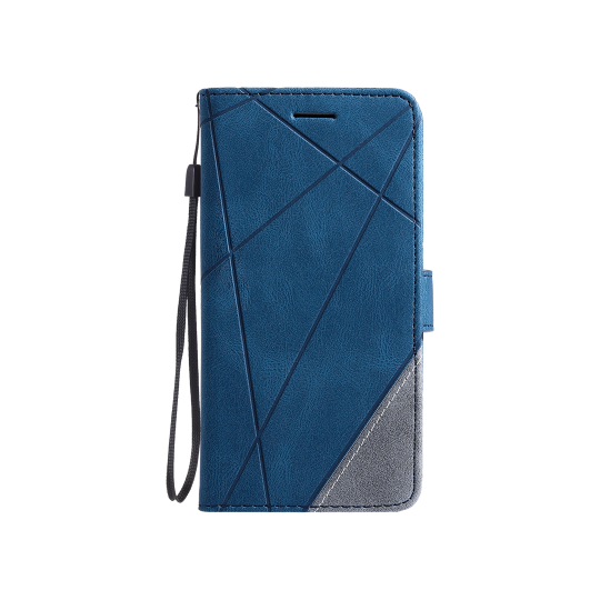 Apple iPhone 6 Plus/6S Plus - Preklopna torbica (WLGO-Lines) - modra