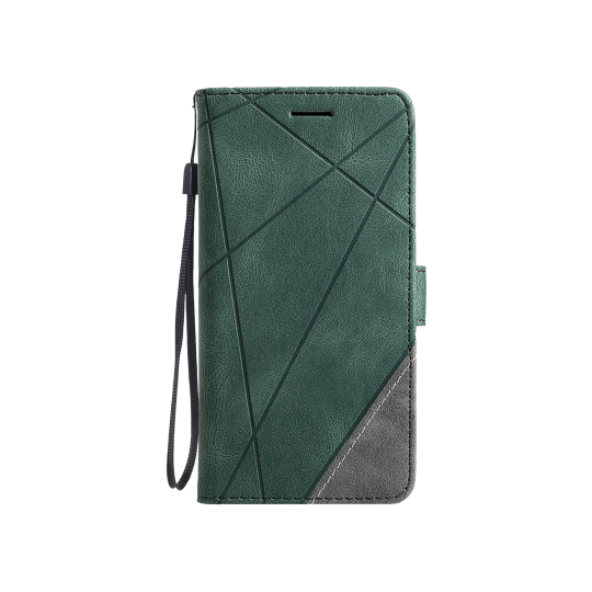 Apple iPhone 6 Plus/6S Plus - Preklopna torbica (WLGO-Lines) - zelena