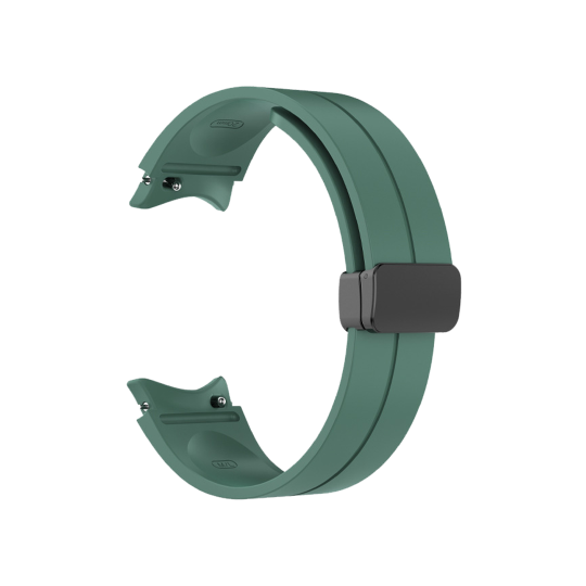 Silikonski pašček za uro (20mm) - Clip temno zelen
