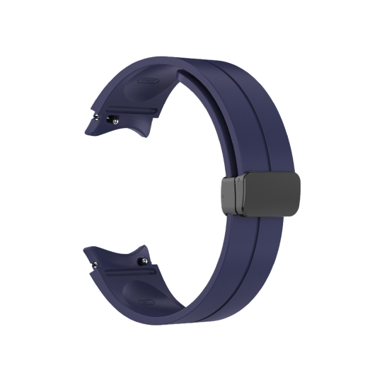 Silikonski pašček za uro (20mm) - Clip temno moder