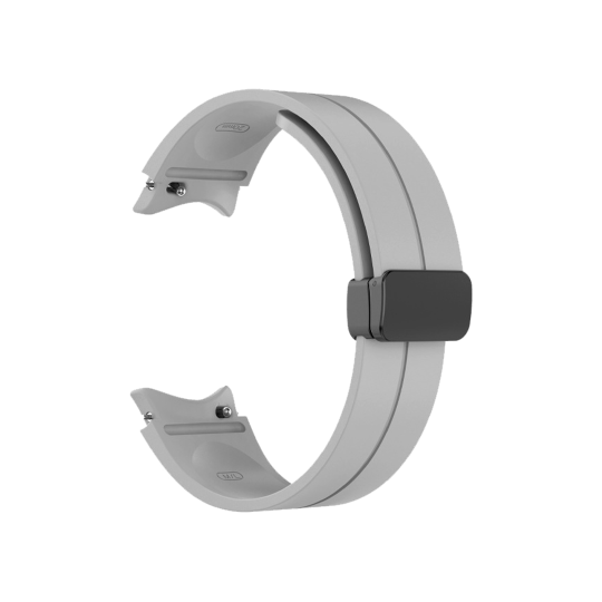 Silikonski pašček za uro (20mm) - Clip svetlo siv