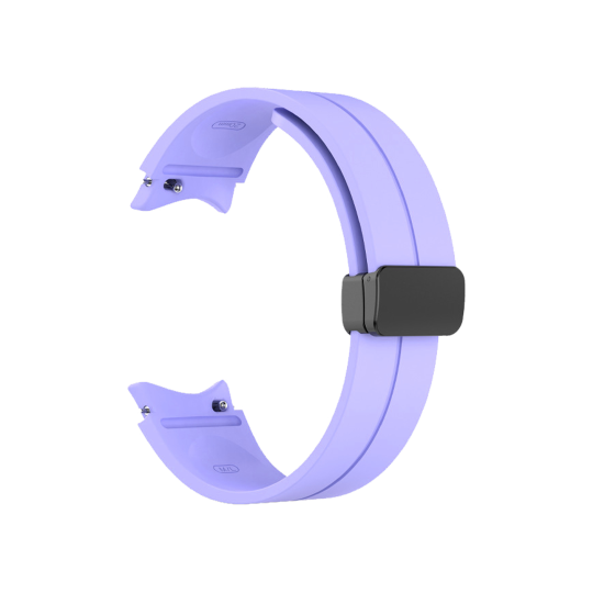 Silikonski pašček za uro (20mm) - Clip svetlo vijoličen
