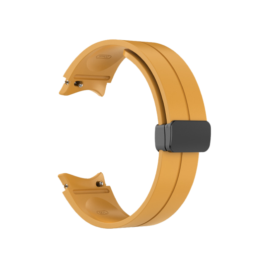 Silikonski pašček za uro (20mm) - Clip oker