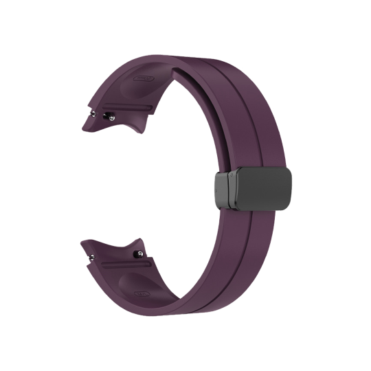 Silikonski pašček za uro (20mm) - Clip temno vijoličen