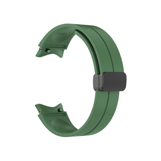 Silikonski pašček za uro (20mm) - Clip zelen