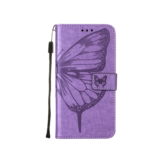 Apple iPhone 15 Pro - Preklopna torbica (WLGO-Butterfly) - vijolična