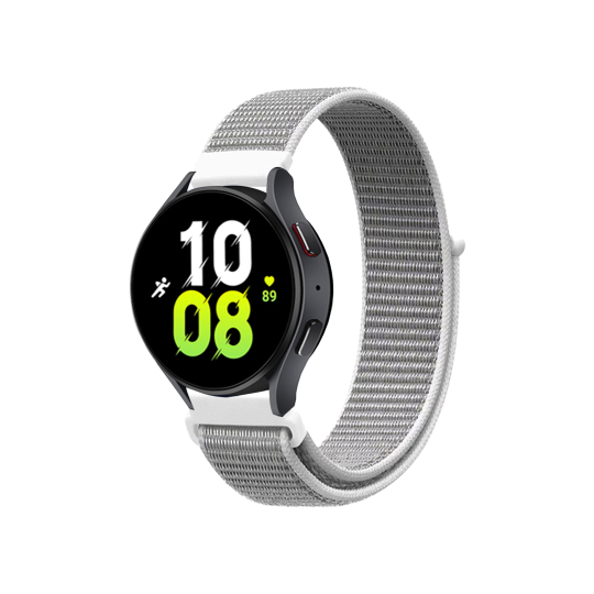 Najlonski pašček za uro (20 mm) - belo siv