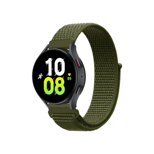 Najlonski pašček za uro (22 mm) - vojaško zelen