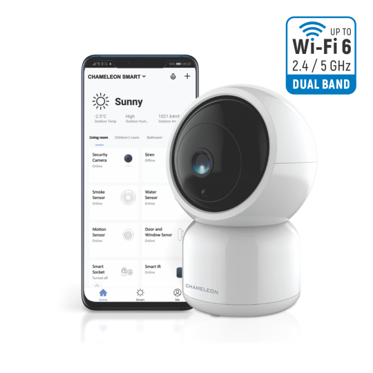 Pametni dom - WiFi Varnostna kamera 1440p 360° V4 - Chameleon Smart Home
