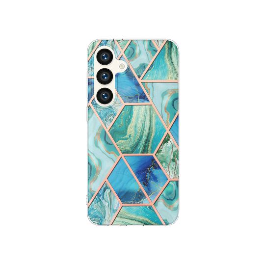 Samsung Galaxy S24+ - Gumiran ovitek (TPUP) - green marble