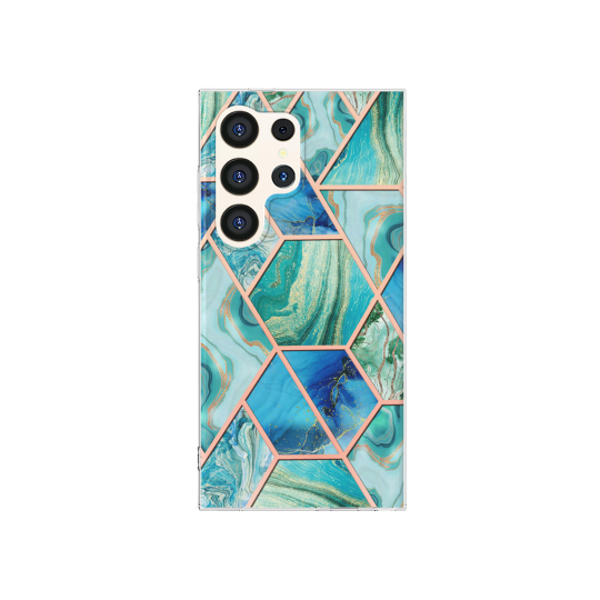 Samsung Galaxy S24 Ultra - Gumiran ovitek (TPUP) - green marble