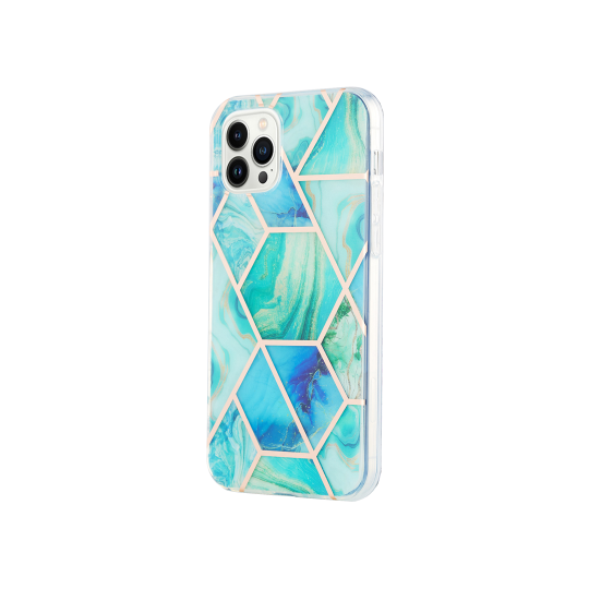 Apple iPhone 15 Pro - Gumiran ovitek (TPUP) - green marble