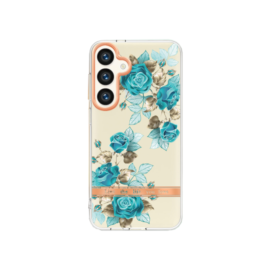 Samsung Galaxy S24 - Gumiran ovitek (TPUP) - Flowers - moder