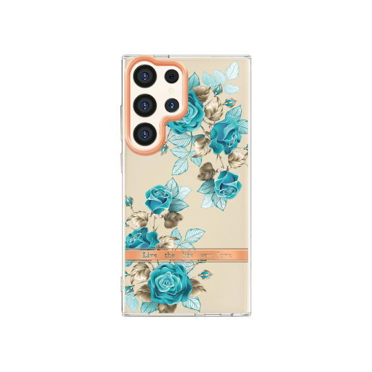 Samsung Galaxy S24 Ultra - Gumiran ovitek (TPUP) - Flowers - moder