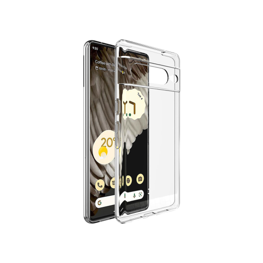 Google Pixel 7 Pro - Gumiran ovitek (TPU) - prozoren svetleč