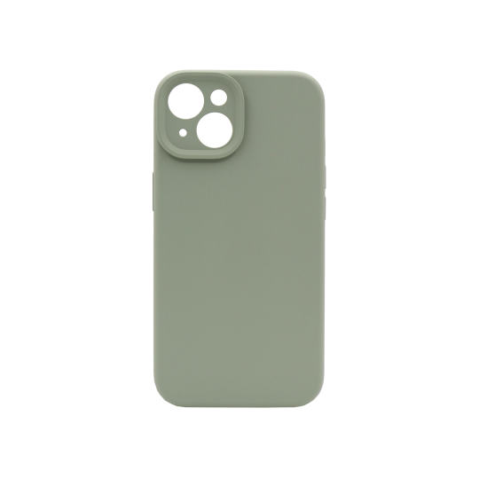 Apple iPhone 14 - Silikonski ovitek (liquid silicone) - N-Soft - Patina / Sivo zelena