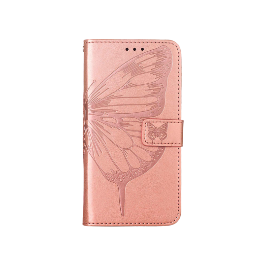 Samsung Galaxy A05s - Preklopna torbica (WLGO-Butterfly) - roza-zlata