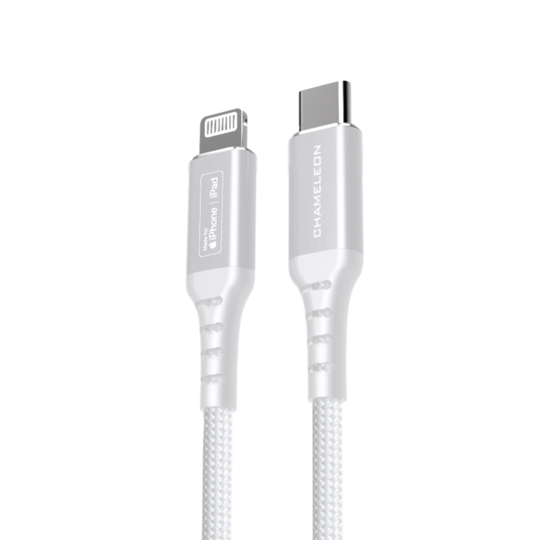 USB-C na Lightning kabel, 480Mbps, 60W MFi (1m) - podatkovni in polnilni kabel - najlon bela