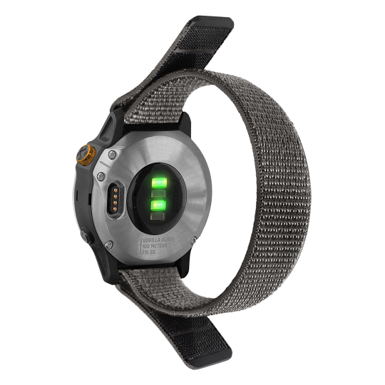 Najlonski pašček Sport za uro (22 mm) - siv