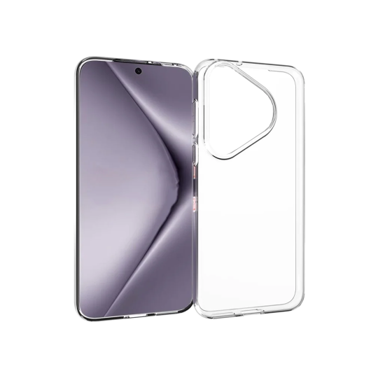 Huawei Pura 70 Pro - Gumiran ovitek (TPU) - prozoren svetleč