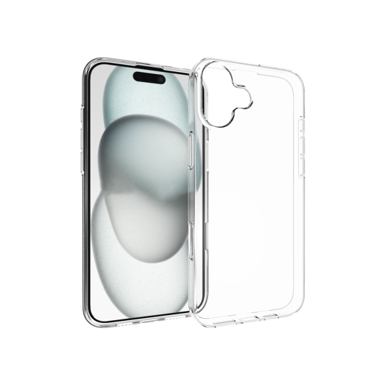 Apple iPhone 16 - Gumiran ovitek (TPU) - prozoren svetleč