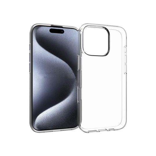 Apple iPhone 16 Pro Max - Gumiran ovitek (TPU) - prozoren svetleč