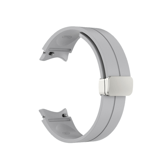 Silikonski pašček za uro (20mm) - Clip siva