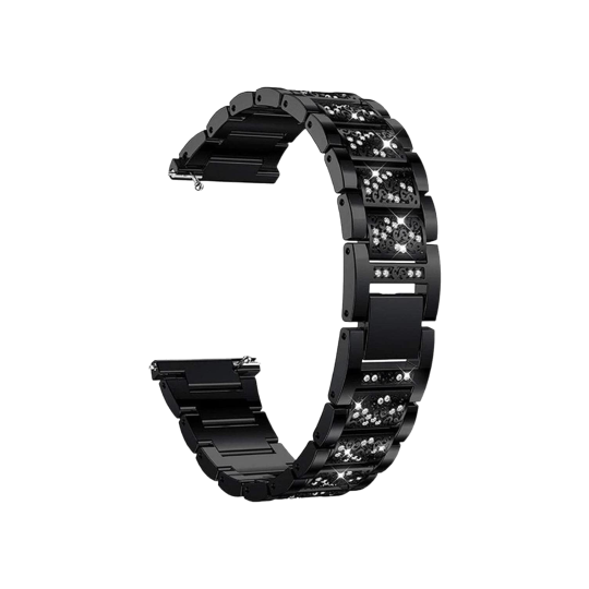 Kovinski pašček za uro Diamond (18mm) - črn