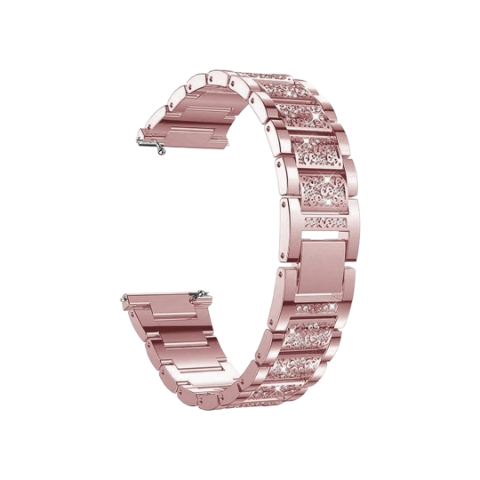 Kovinski pašček za uro Diamond (20mm) - roza