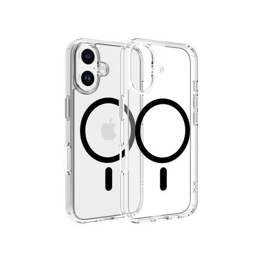 Apple iPhone 17 - Gumiran magnetni ovitek (TPU Magnetic Clear) - črn