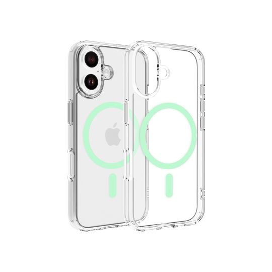 Apple iPhone 17 - Gumiran magnetni ovitek (TPU Magnetic Clear) - mint