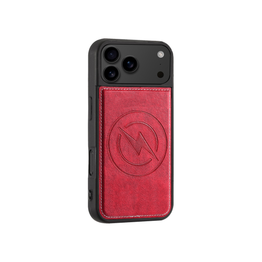 Apple iPhone 17 Pro - Usnjen magnetni ovitek (TPUL Chester) - usnjen izgled - rdeč