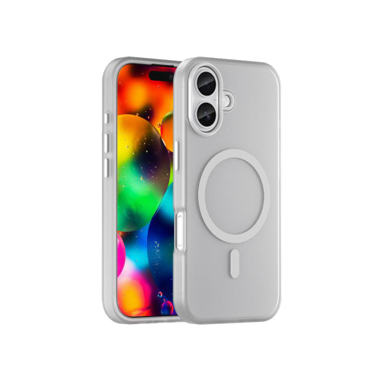 Apple iPhone 17 - Gumiran magnetni ovitek (TPU Magnetic Frost) - bel