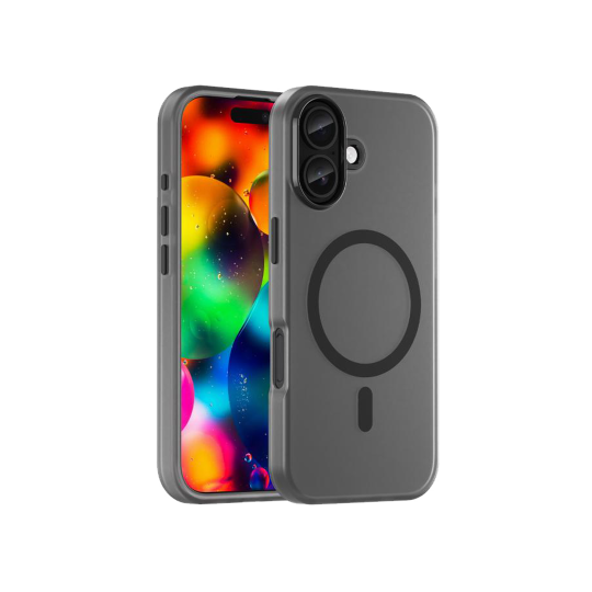 Apple iPhone 17 - Gumiran magnetni ovitek (TPU Magnetic Frost) - črn