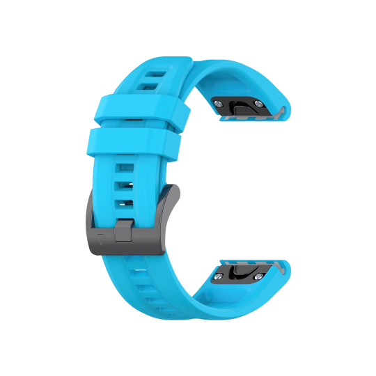 Silikonski pašček za Garmin ure (26mm) hitro zapenjanje - svetlo moder
