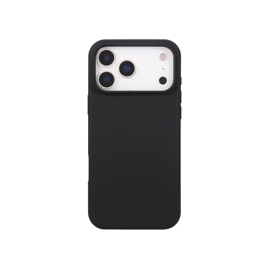 Apple iPhone 17 Pro - Silikonski ovitek (liquid silicone) - Soft - Black / Črna