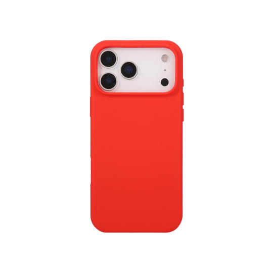 Apple iPhone 17 Pro - Silikonski ovitek (liquid silicone) - Soft - Red / Rdeča