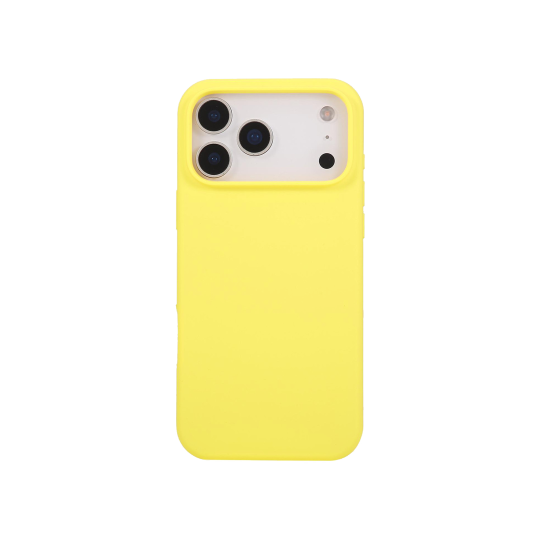 Apple iPhone 17 Pro - Silikonski ovitek (liquid silicone) - Soft - Lemon Yellow / Rumena