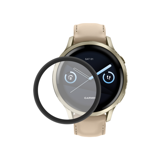 Garmin Venu 4 - Hibridno zaščitno steklo (folija) - črna