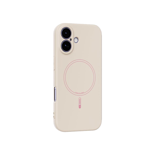 Apple iPhone 17 - Gumiran magnetni ovitek (TPU Magnetic Pastel) - bež