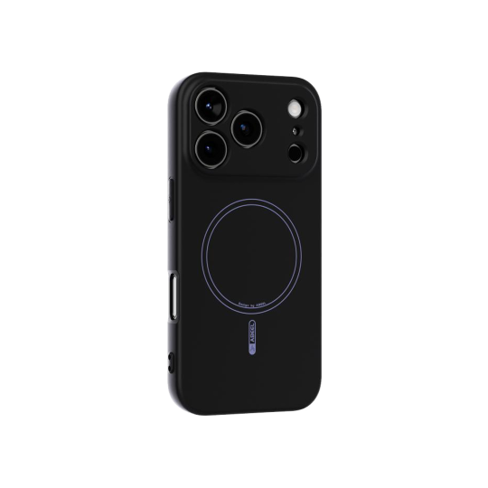 Apple iPhone 17 Pro - Gumiran magnetni ovitek (TPU Magnetic Pastel) - črn