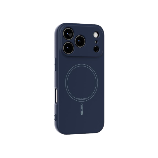 Apple iPhone 17 Pro - Gumiran magnetni ovitek (TPU Magnetic Pastel) - moder