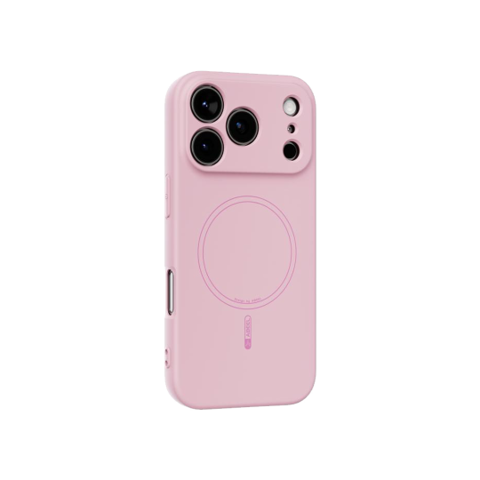 Apple iPhone 17 Pro - Gumiran magnetni ovitek (TPU Magnetic Pastel) - roza